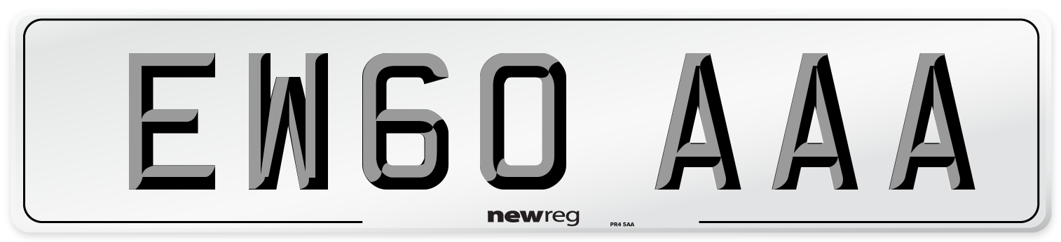 EW60 AAA Number Plate from New Reg